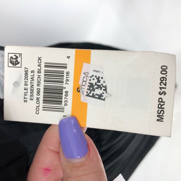 1. STATE Women's Pleated Midi Dress Small Black Halter Neck Handkerchief Hem NWT - Picture 8 of 10